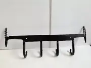 Rustic Iron Wall Hooks Hanger Hand Forged Primitive Hunting Ranch Cabin