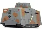 A7V German WWI Heavy Tank "Mephisto" 1918 - 1/72 Scale Model by Panzerkampf