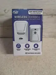 Flipo Wireless Doorbell w/Motion-Sensing LED Light & Selectable Tones, New
