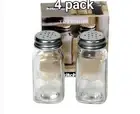 4 Pack ¡¡¡¡Circleware Yorkshire Clear Glass Salt and Pepper Shakers Set New