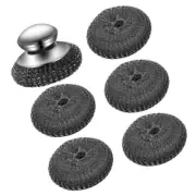 NonRust Steel Wool Scrubber with Handle For Kitchen Sinks Wide Application