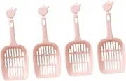 LIGHTAOTAO 4pcs Cat Sand Shovel Durable Material Litter Scooper with Wide Mouth Design for Easy Cleanup Random Colors for Pet Owners Random Color
