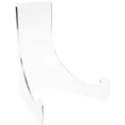 Plymor Clear Acrylic Flat Back Easel w/ Deep Support Ledges 9"H x 7.5"W x 7.25"D