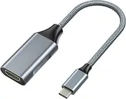 USB C to HDMI Adapter (4K@60HZ), ABLEWE Aluminum Type-C to HDMI Converter Compatible for iPhone 16/15 /Pro, MacBook Pro, Samsung Galaxy S24/S23, Surface Book 2, Dell XPS 13/15, Pixelbook More