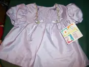 NWT Pretty Lavender Floral Appliqued two-piece Pants Set - SIZE 3-6 MOS.