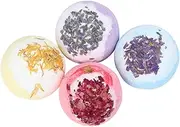 4 Pack Salt Bath Balls Home Salt Ball Flower Design Moisturizing for Skin Care Relaxing Spa at Home