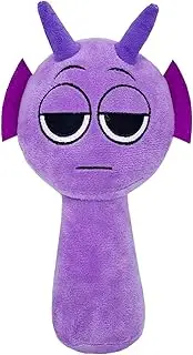 Sprunki Plush, 25 cm Sprunki Plushies Cuddly Toy, Sprunki Plush for Boys Girls Children Fans Birthday Gift (Purple)