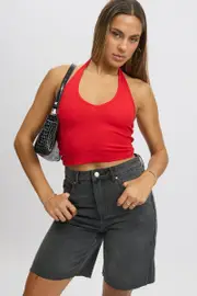 Grey Jorts Mid Rise - Size 16XL, Women's Knee Length Short