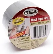 GSA Heavy-Duty Pro Duct Tape, 30 Meter x 48 mm x 0.15 mm, Silver