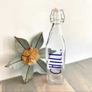Rae Dunn Bail & Trigger CHILL Glass Bottle Gift Idea Christmas Presents Barware