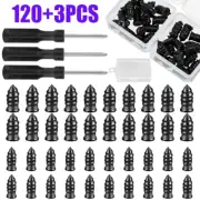 120PCS Car Vacuum Tire Repair Nail Rubber Screw Nails + 3X Screwdriver Tool Box