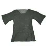 Medieval Butted Chain Mail Haubergeon Mild Steel Chainmail Reenactment Black