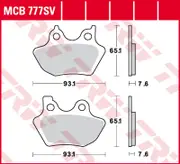 TRW Lucas Sintered lining MCB777SV