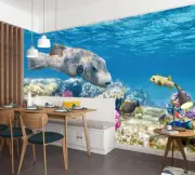 Undersea Fishes Wallpaper Kid's Bedroom Mural Removable Wall Sticker Poster