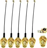 TUOLNK 5 Pack 6inch IPX to RP SMA Female WiFi Antenna Pigtail Cable 1.13mm IPX to RP-SMA Female Antenna Cable WiFi Antenna Extension Cable IPX/U.FL to RP-SMA Female Bulkhead 15cm Coaxial Cable