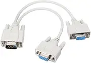 VGA SVGA Male to Dual Female Adapter Cable Splitter Cord for PC Computer Laptop