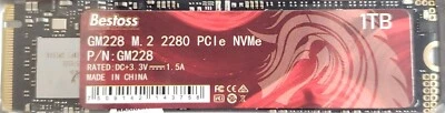 M.2 M2 2280 PCIe NVMe SSD 1TB Solid State Drive GM228 1 TB -