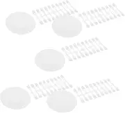 FRCOLOR Sets Nail Art Display Tray Plastic Round Shape Nail Art Practice Display Boards for Students and Salon