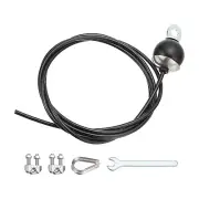 Fitness Pulley Cable Adjustable Cable Pulley System Replacement Black (E-2m)