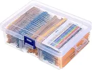 2600pcs 130 Values 1/4W 0.25W 1% Metal Film Resistors Assorted Pack Kit Set Lot Resistors Assortment Kit