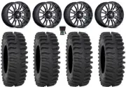 MSA ThunderLips 14" Wheels Machined 27" XT400 Tires Polaris RZR Turbo S / RS1