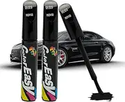 2Pack Touch Up Paint for Cars, Quick and Easy Vehicle Scratch Repair Paint Fill Pen, Effective Automotive Rim Scratch Removing Gloss Accessories, Universal for SUV, Truck, RV（Black）