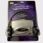 Tozai ATC-1005 Portable Stereo Cassette Player Belt Clip Headphones New Sealed
