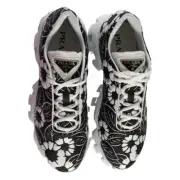 Prada Men's Cloudbust Sneakers Floral Patterned Black & White Color Sz 9.5
