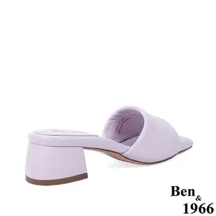 Ben&1966高級羊皮舒適Q墊優雅跟涼鞋-紫(236581)