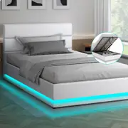ALFORDSON Bed Frame Gas Lift RGB LED Single