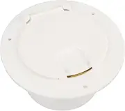 Round Electrical Cable Hatch, Nylon Secure Fixation, Sturdy Sliding Screen, Suitable for 3 1/2in RV Trailer Motorhome Easy Installation and Removal Wide Exterior Flange