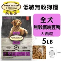 在飛比找Yahoo!奇摩拍賣優惠-Oven Baked烘焙客 低敏無穀全犬-無穀鷹嘴豆鴨(大顆