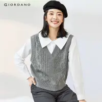 在飛比找蝦皮購物優惠-Giordano WOMEN V領絞花針織背心 183536