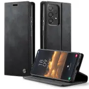 Case Cover For Samsung Galaxy A33 5G Case CASEME 033 Series RFID Blocking Wallet Stand Calf Texture Leather Phone Cover Black