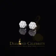 925 White Sterling Silver Women's 1.22ct Cubic Zirconia Flower Stud Earrings