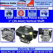 Millers Falls TWM 13HP (340cc) Petrol Engine 1" 25.4mm Vertical Shaft Key Start