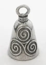 Triskele Tribal Spiral Guardian® Bell Motorcycle Harley Luck white elephant gift