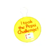 VTG PEPSI 'I TOOK THE PEPSI CHALLENGE!' FOLD OVER nutton PIN