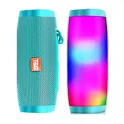 Green LED Bluetooth Speaker with Radio and Music Light Features