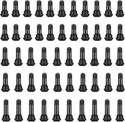 52Pcs Tire Valve Stems, Black Rubber Snap-in Valves Stems with Dust Caps for Replacement of Tubeless 0.453 Inch Rim Holes on Standard Vehicle Tires,Tyre Tool(TR412, TR413, TR414)