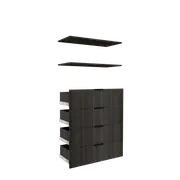 Lugna Storm 4 Drawer 2 Shelf Insert Kit - To Suit 900 x 380mm Cabinet Shell