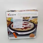 Electric Crepe Maker 12" Italian Inspired Design CM20 PTFE and PFOA Free spatula