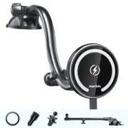 Fits Magsafe Car Mount Wireless Charger, Gooseneck Long Arm Suction Cup,Dashb...