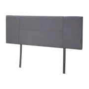 Linen Fabric Double Bed Headboard Bedhead - Grey