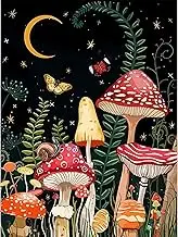 Offito Mushroom DIY Paint by Number for Adults Beginner, Paint by Numbers for Kids, Oil Painting Acrylic Paint Set, Easy to Color and Odorless on Canvas, Home Wall Decor Gift 16x20 Inch