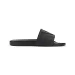 [Valentino Garavani] Valentino Garavani-Black Rubber Pool Slide Coolside Slippers-Uomo 42 IT
