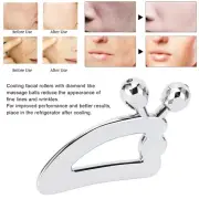 Metal Face Roller Massager Zinc Alloy Face Lift Gua Sha Massage Tool Skin Ro LVE