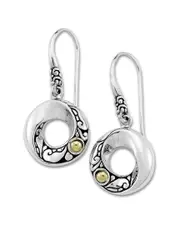 Samuel B. 18K & Silver Open Earrings