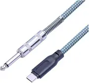 [Ysyaxsyt] 6.35mm Male to USB Type-C Male Guitar Audio Cable 1/4Inch to USB-C Recording Cord Guitar to USB C Record Cable 2 Meter Easy Install Easy to Use
