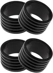 4 Pieces Badminton Squash Tennis Racket Silicone Handle Grip Black
